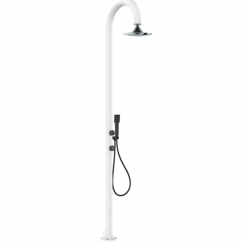 SINED - Douche blanche alu led capteur 3 jets usage interieurexterieur