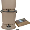 SKAZA - Lot de 2 composteurs bokashi essential 15,3l+1kg de brain+1 base-capuccino