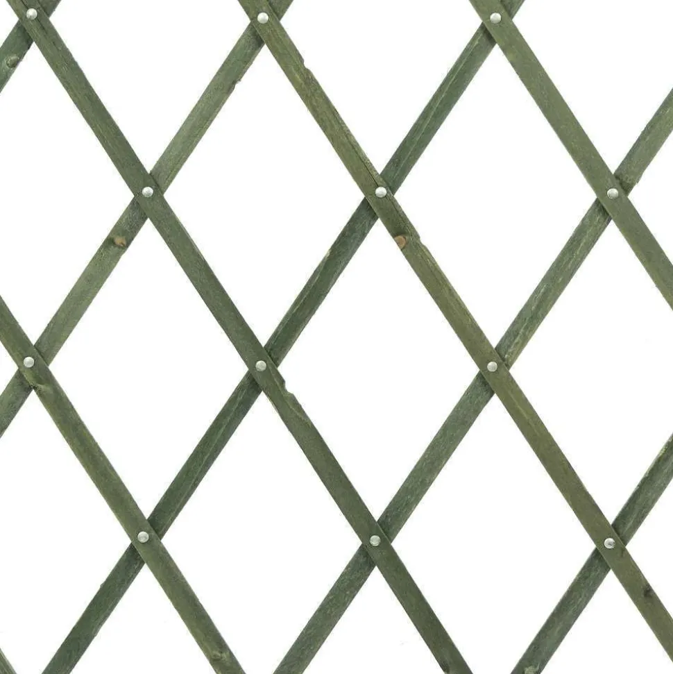 SMART GARDEN - Treillis extensible en bois , vert - l.90 x H.180 cm
