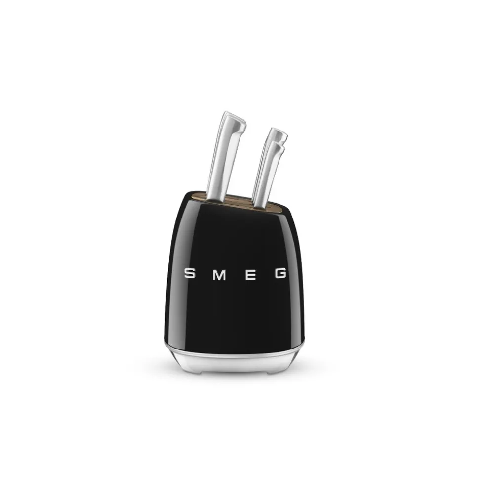 Smeg bloc de 6 couteaux noir - kbsf02bl