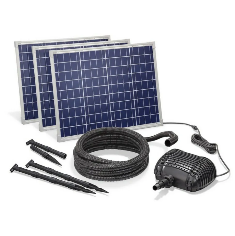SOLAIREPRATIQUE - Kit pompe solaire cascade fontaine gros débit premium 5000l-150w