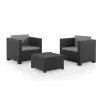 SP BERNER - Jardin/terrasse ensemble de 2 fauteuils+1 table. diva tete grafit sp berner