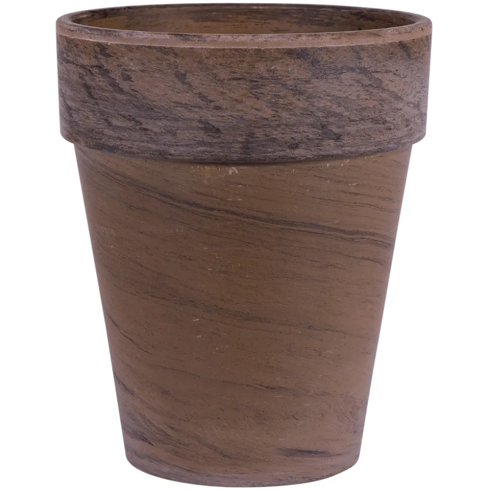 SPANG - Pot rond XL en terre cuite, basalt Ø 39 x H. 45 cm