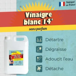STARWAX THE FABULOUS - Vinaigre blanc naturel 14° 5L Fabulous