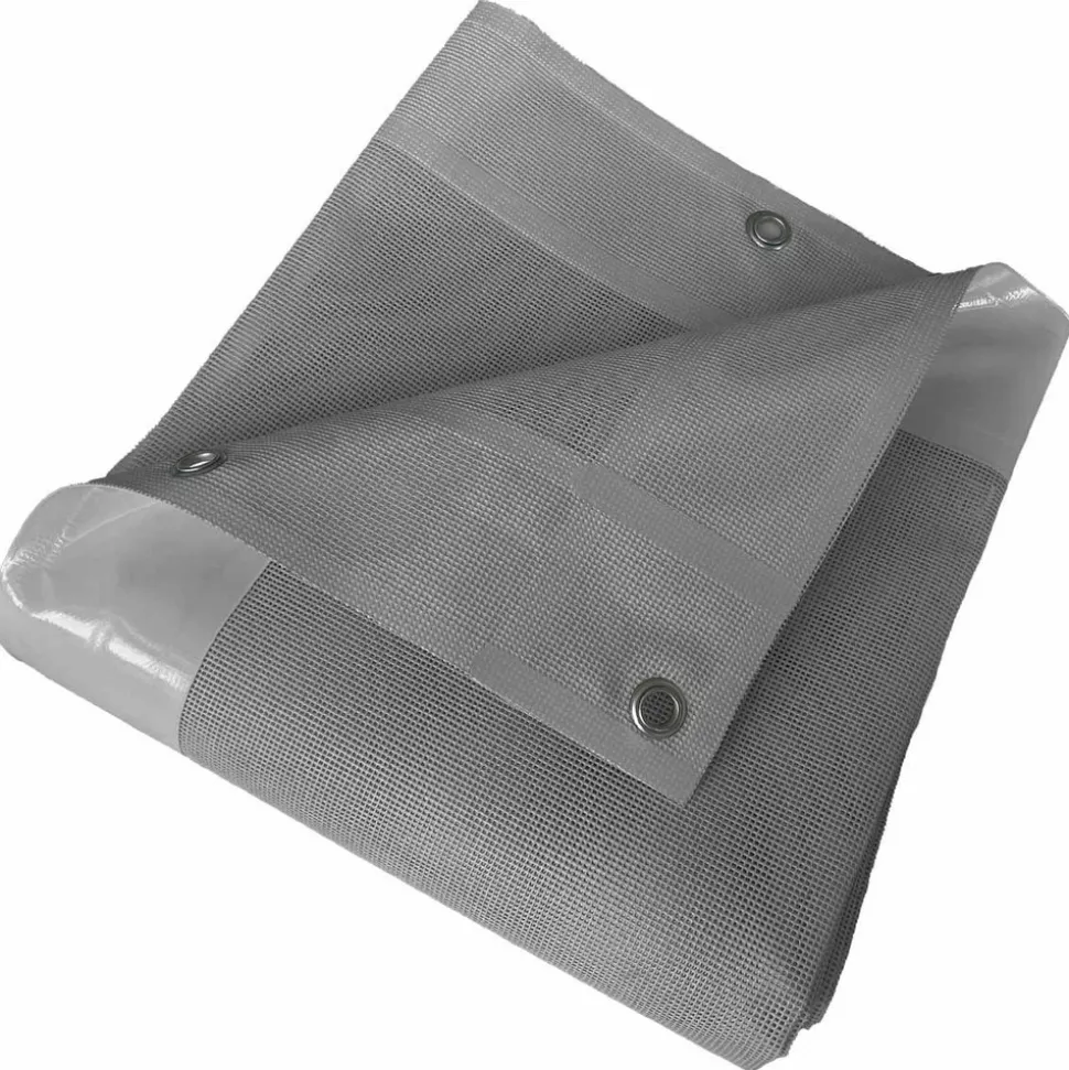 TECPLAST - Bâche brise vue micro-perforée tecplast mp460bv 3x4m - grise - garantie 5 ans