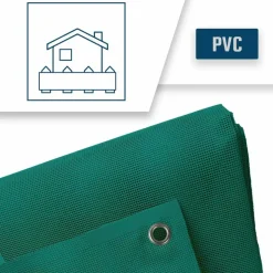 TECPLAST - Bâche brise vue micro-perforée tecplast mp460bv 3,5x4m - verte - garantie 5 ans