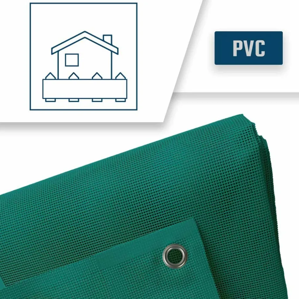 TECPLAST - Bâche brise vue micro-perforée tecplast mp460bv 3x6m - verte - garantie 5 ans