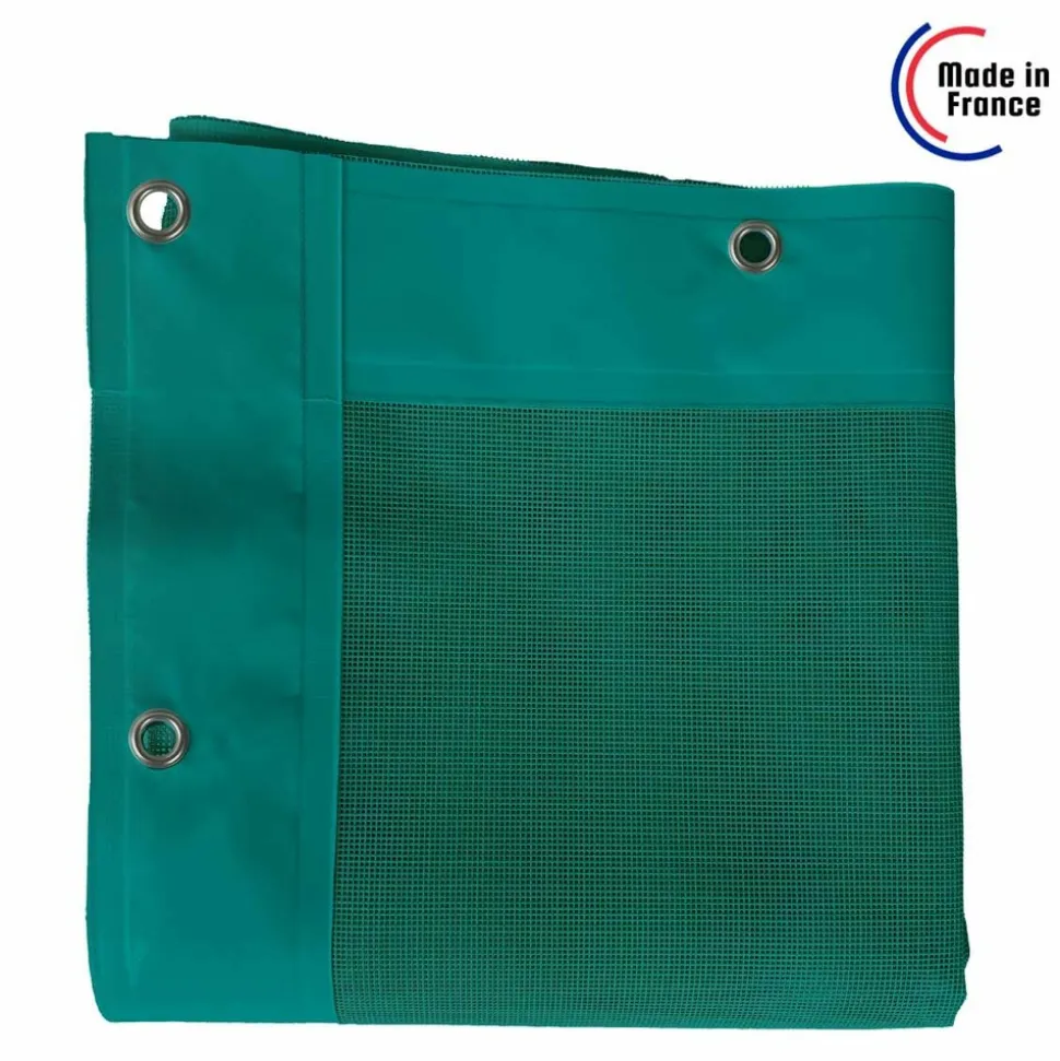 TECPLAST - Bâche carport micro-perforée tecplast mp460cp 3,5x4 m - verte - garantie 5 ans