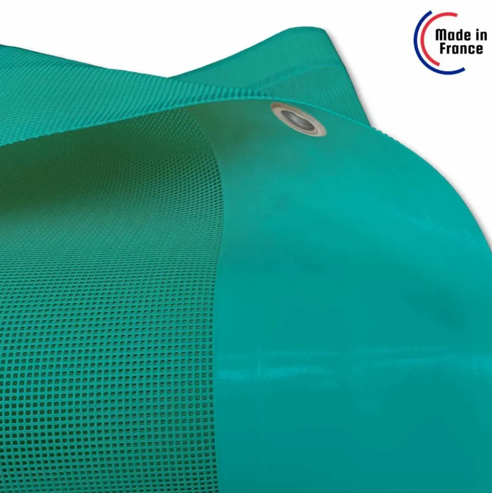 TECPLAST - Bâche carport micro-perforée tecplast mp460cp 3,5x4 m - verte - garantie 5 ans