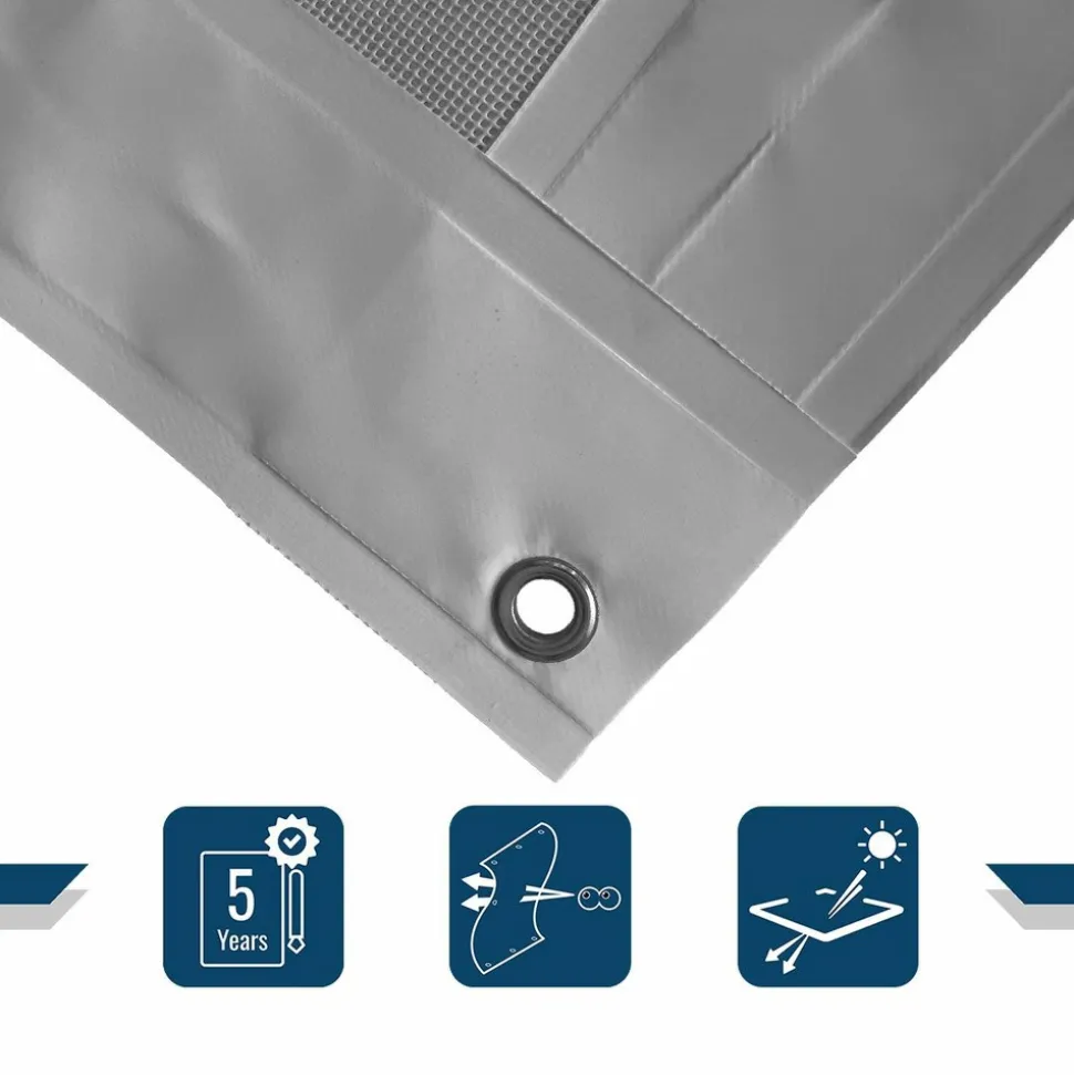 TECPLAST - Bâche carport micro-perforée tecplast mp460cp 3x6 m - grise - garantie 5 ans