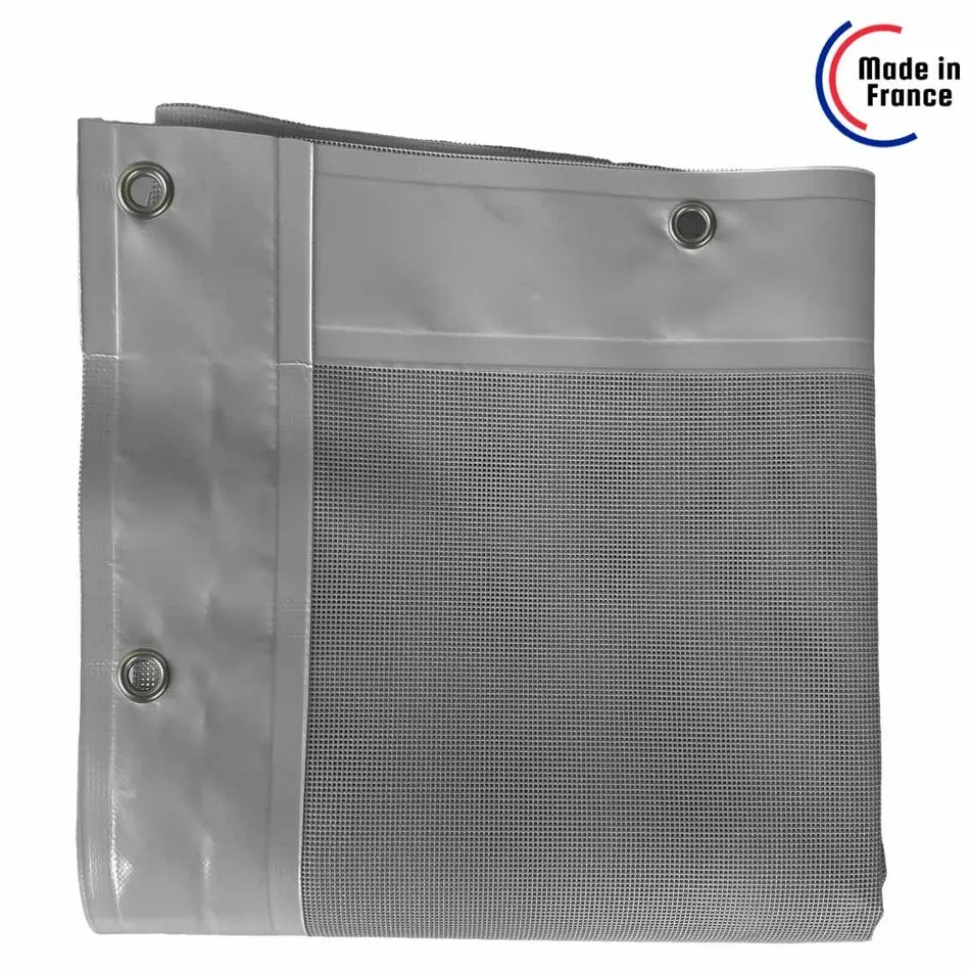 TECPLAST - Bâche carport micro-perforée tecplast mp460cp 3x6 m - grise - garantie 5 ans