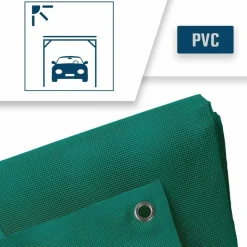 TECPLAST - Bâche carport micro-perforée tecplast mp460cp 4x5 m - verte - garantie 5 ans