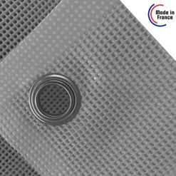 TECPLAST - Bâche carport micro-perforée tecplast mp460cp 4x5 m - grise - garantie 5 ans
