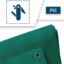 TECPLAST - Bâche micro-perforée tecplast mp460mu 4x4 m - verte - garantie 5 ans