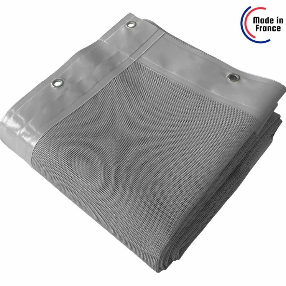 TECPLAST - Bâche micro-perforée tecplast mp460mu 4x5 m - grise - garantie 5 ans