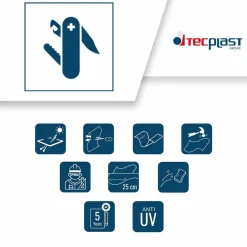 TECPLAST - Bâche micro-perforée tecplast mp460mu 3x6 m - grise - garantie 5 ans