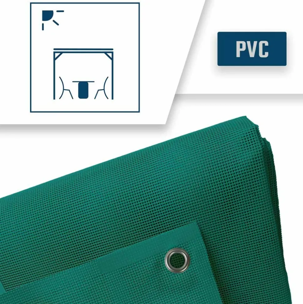 TECPLAST - Toile pergola micro-perforée tecplast mp460pr 4x5 m - verte - garantie 5 ans