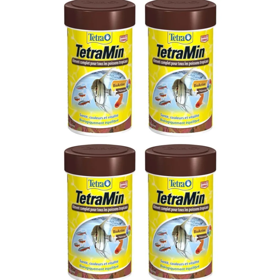 TETRA - Aliment complet pour poissons tropicaux min (lot de 4)