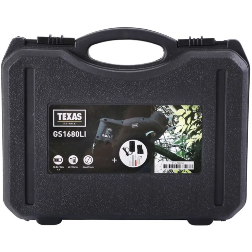 TEXAS - Sécateur sans fil pack 2 batteries outils texas gs1680li