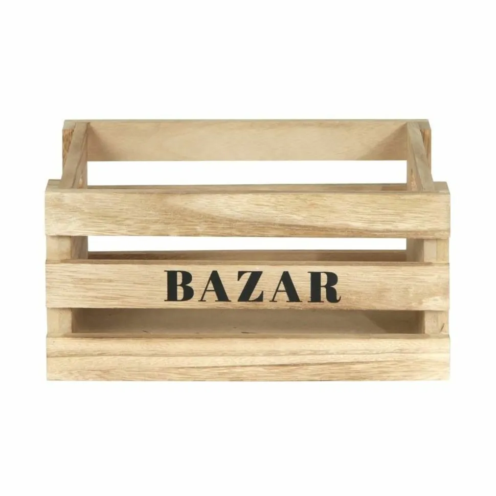 THE HOME DECO FACTORY - Cagettes en bois bazar (lot de 3)