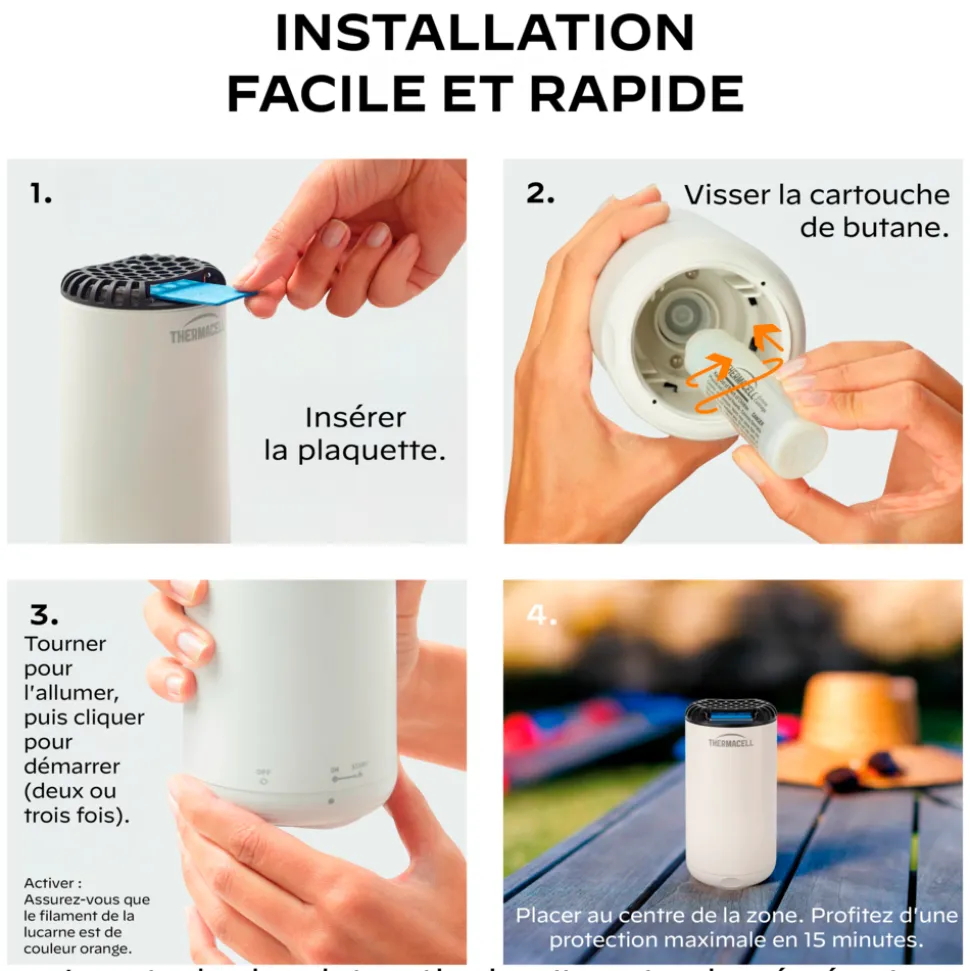THERMACELL - Ensemble de recharges 120h pour anti-moustiques thermacell