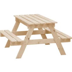 TIMBELA - Table enfant pour le jardin - table et chaise enfant avec boite de rangement -90x90xh50 cm - m010-1