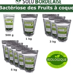 TOUT POUR LES NUISIBLES - Solu'bordelaise - 1 kg de bouillie bordelaise - bactériose des fruits à coque - utilisable agriculture biologique