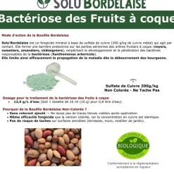 TOUT POUR LES NUISIBLES - Solu'bordelaise - 500 g de bouillie bordelaise - bactériose des fruits à coque - utilisable agriculture biologique