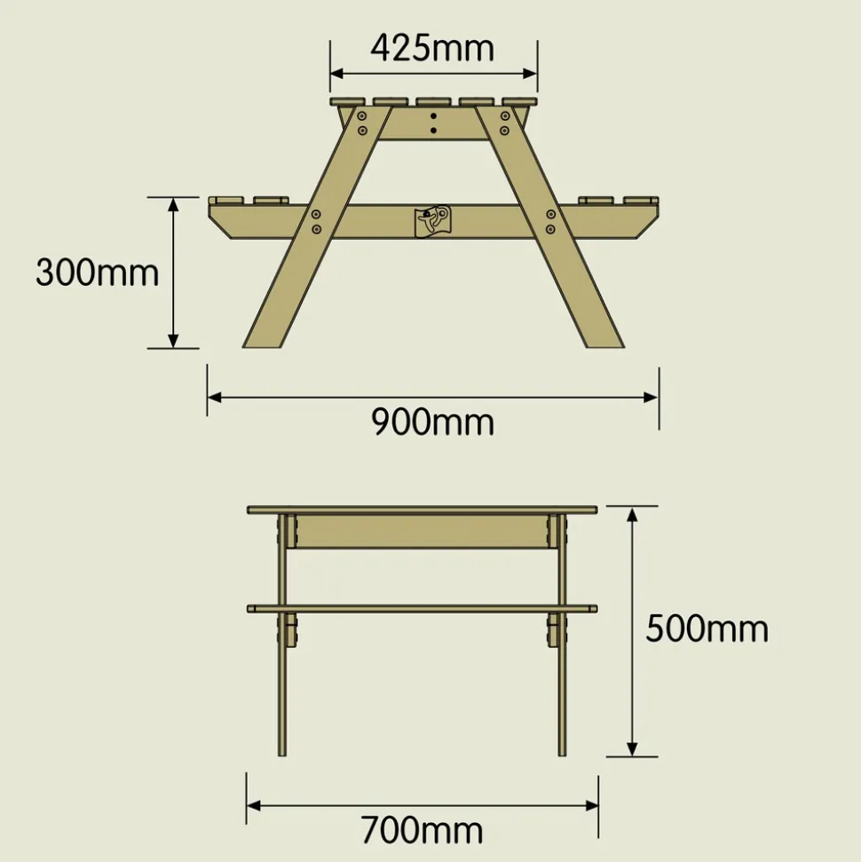 TP TOYS - Table pique-nique forestiere