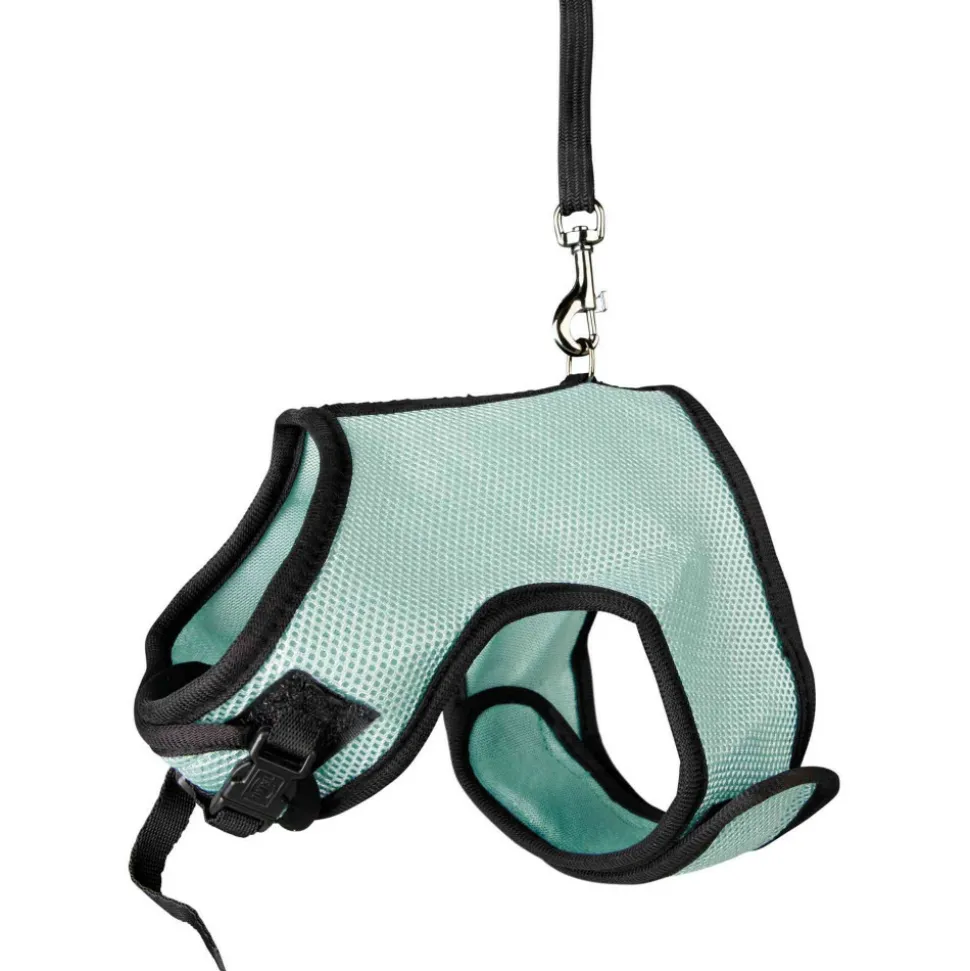 TRIXIE - Harnais doux avec laisse 1,2 m pour grand lapins - couleur aléatoire