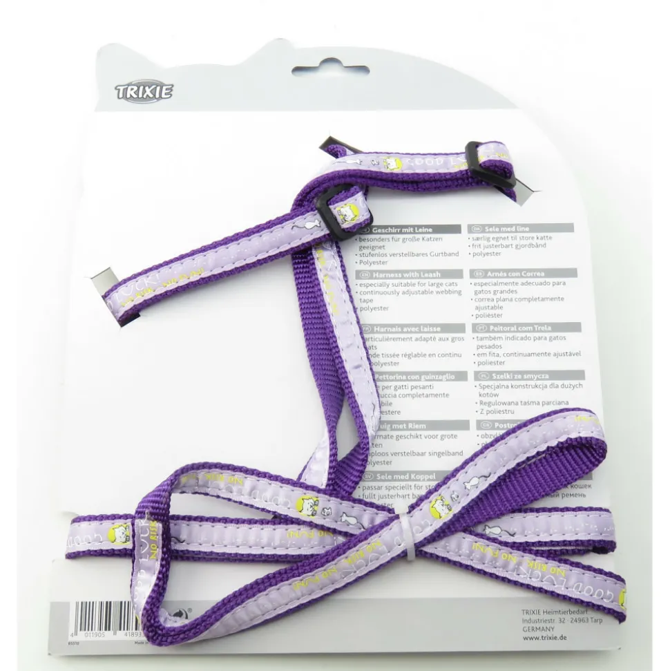 TRIXIE - Harnais xxl avec laisse pour grand chat 34-57 cm/13 mm couleur aléatoire