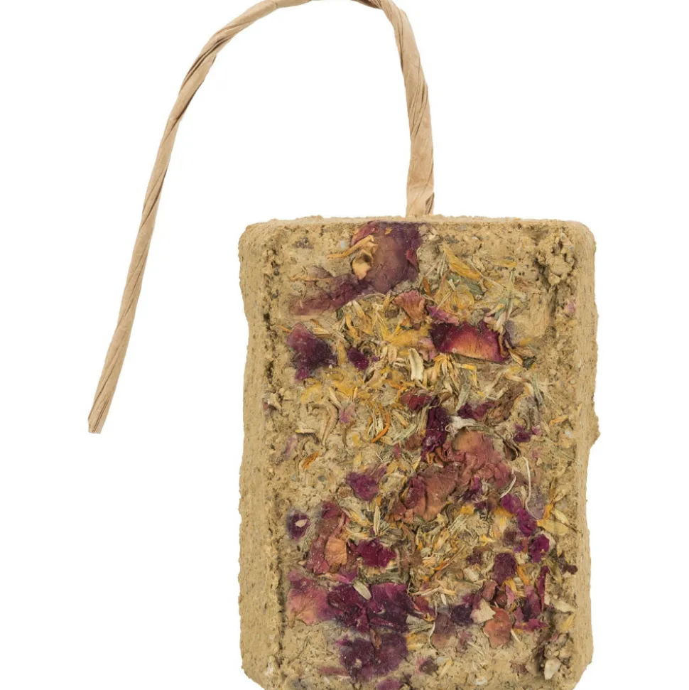 TRIXIE - Pierre d'argile aux fleurs pièce de100g pour rongeurs