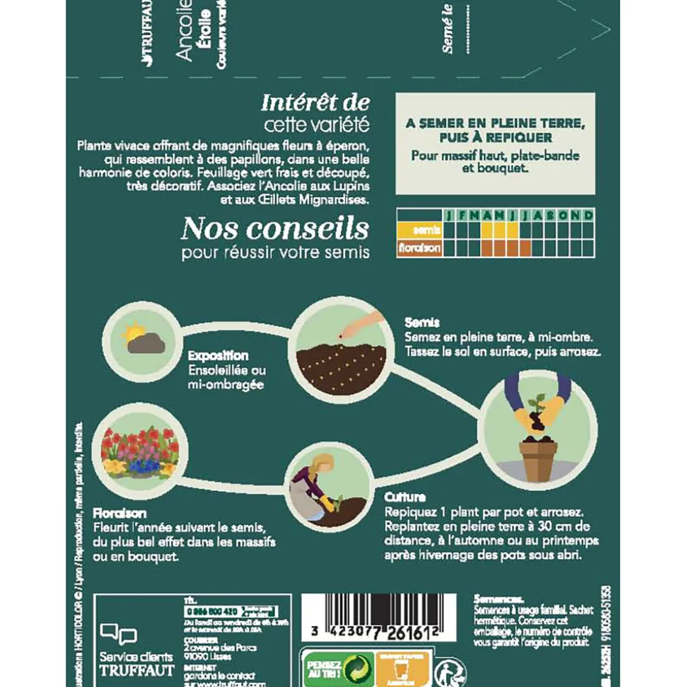 TRUFFAUT - Ancolie étoile Variée : En sachet