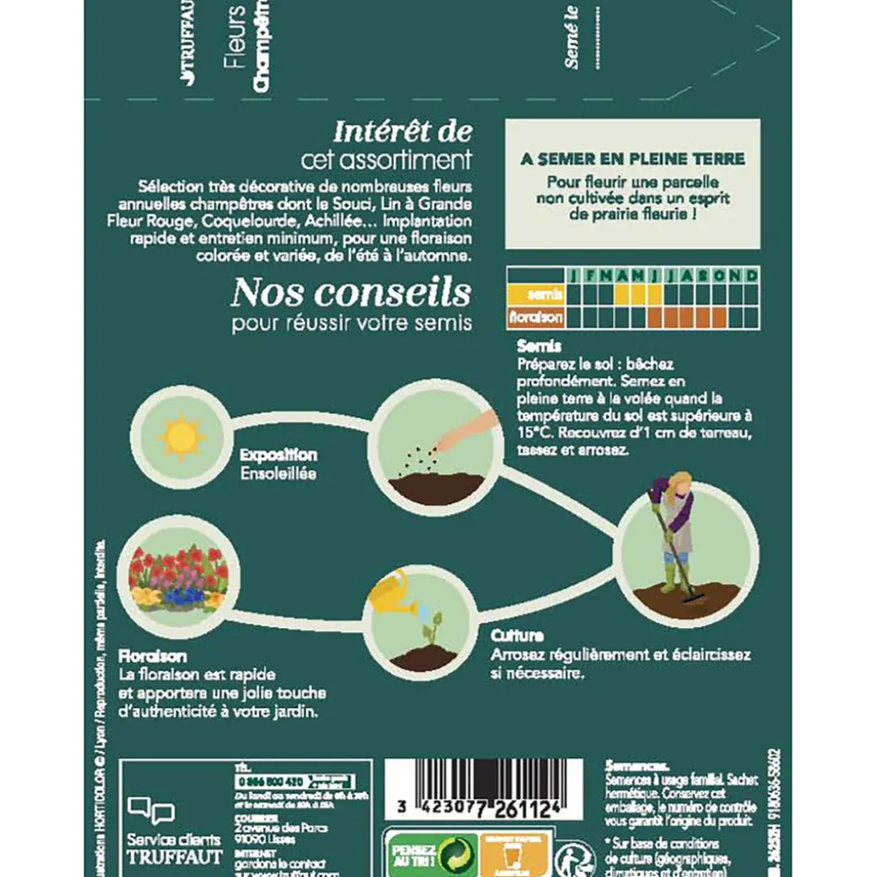 TRUFFAUT - Mélange fleurs champêtre 5 g