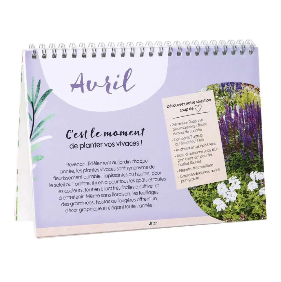 TRUFFAUT BIODIVERSITÉ - Calendrier perpétuel "Quatre saisons au jardin"