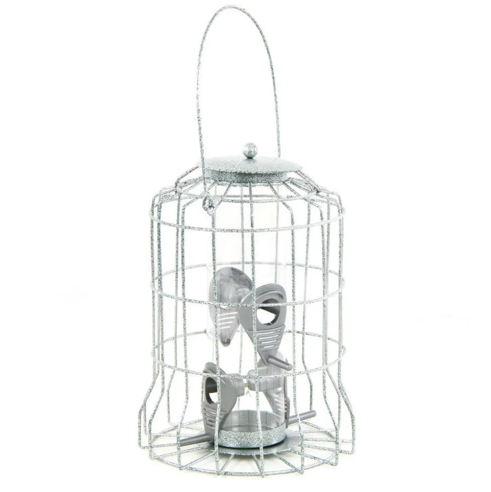 TRUFFAUT BIODIVERSITÉ - Distributeur de graines Mety en métal pour oiseaux du jardin
