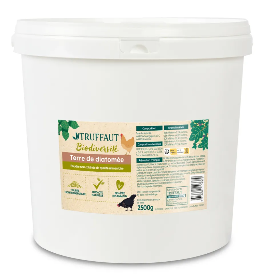 TRUFFAUT BIODIVERSITÉ - Terre de diatomée, en poudre non calcinée - 2500g