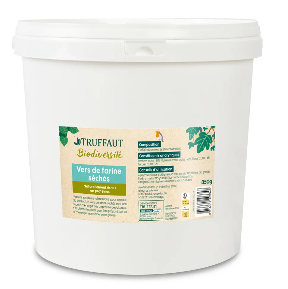 TRUFFAUT BIODIVERSITÉ - Vers de farine séchés - 850g
