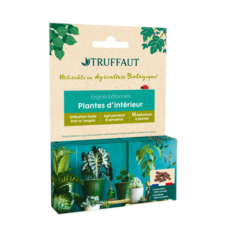 TRUFFAUT UAB - Engrais en bâtonnets pour plantes d'intérieur - 18 pièces