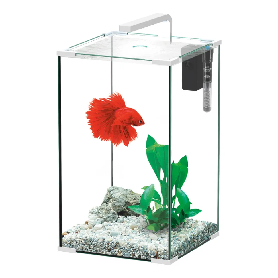 TRUFFY - Aquarium ALYA LED équipé blanc 45 litres - L.30,5xP.30,5xH.50.4cm