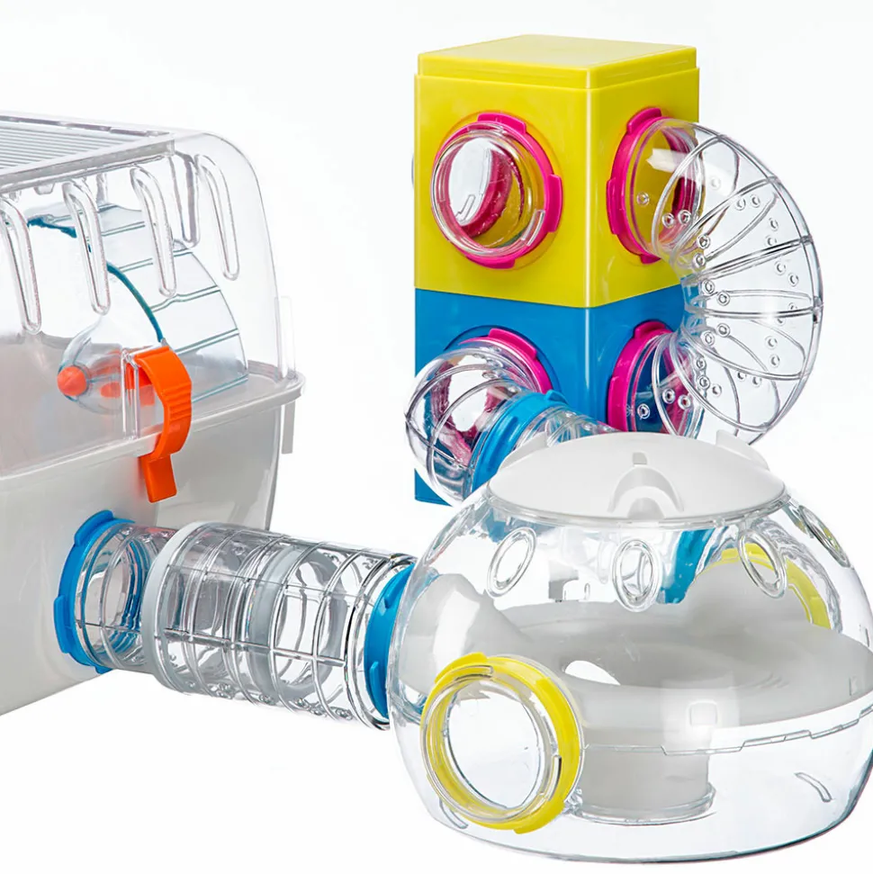 Tube extensible hamsters ferplast fpi 4816 plastique transparent rongeurs