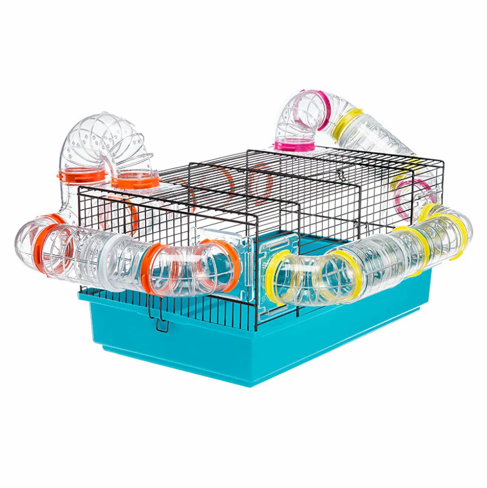 Tube extensible hamsters ferplast fpi 4816 plastique transparent rongeurs