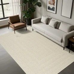 UNAMOURDETAPIS - Tapis extérieur intérieur 160x230 lyn13 rezy aspect jute ton sur ton