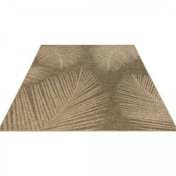 UNAMOURDETAPIS - Tapis extérieur intérieur 80x250 lyn13 reza aspect jute motif feuilles