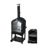 VAGGAN - Barbecue au charbon avec four en pierre 44,5x65x158cm
