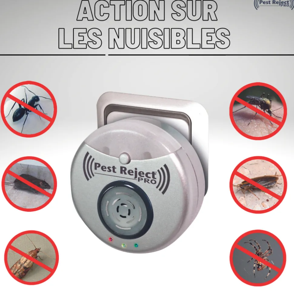 VENTEO - Pest reject pro - lot de 4 - répulsif nuisibles repulse power