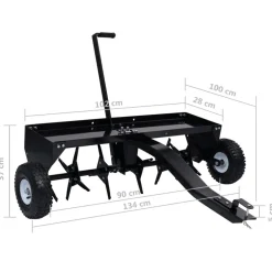 VIDAXL - Aérateur de pelouse pour tondeuse autoportée 102 cm