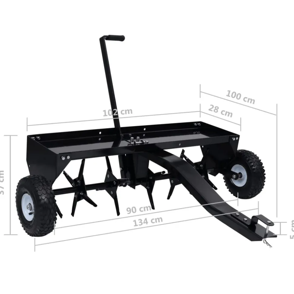 VIDAXL - Aérateur de pelouse pour tondeuse autoportée 102 cm