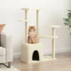 VIDAXL - Arbre à chat avec griffoirs en sisal crème 107,5 cm