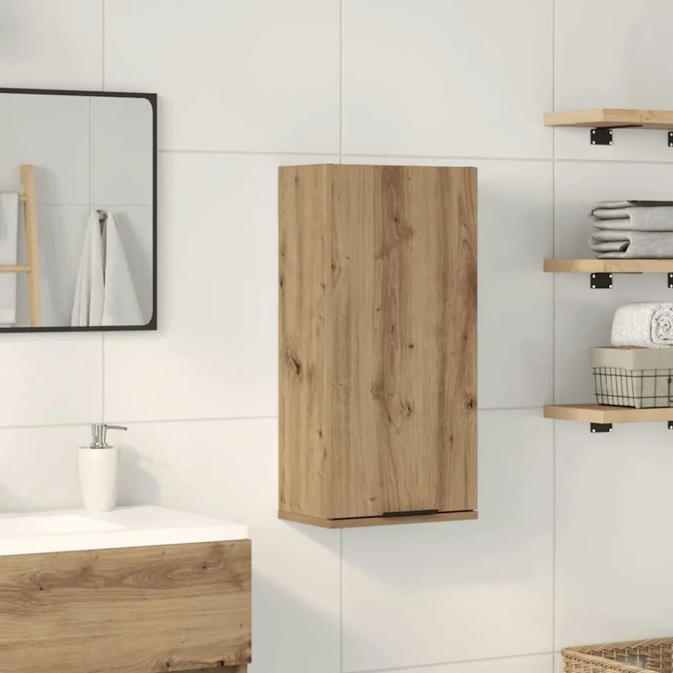 VIDAXL - Armoire de salle de bain murale chêne artisanal 32x20x67 cm